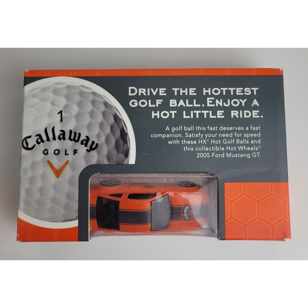 Callaway Golf  Sealed Hotwheels 2005 Orange Ford Mustang GT NEW Sealed Very Rare